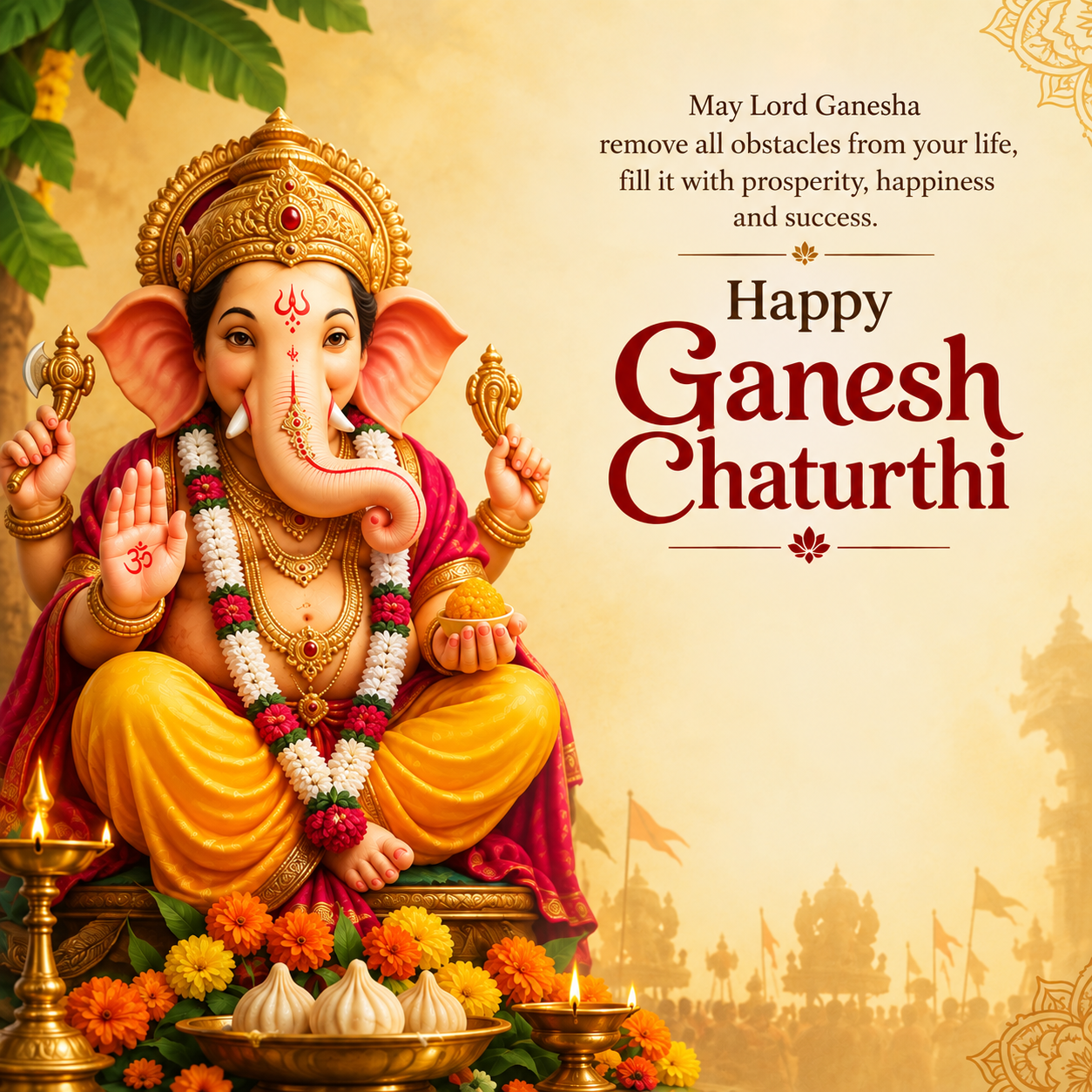 Wishing you all a very Happy Ganesh Chaturthi! 🙏🌺